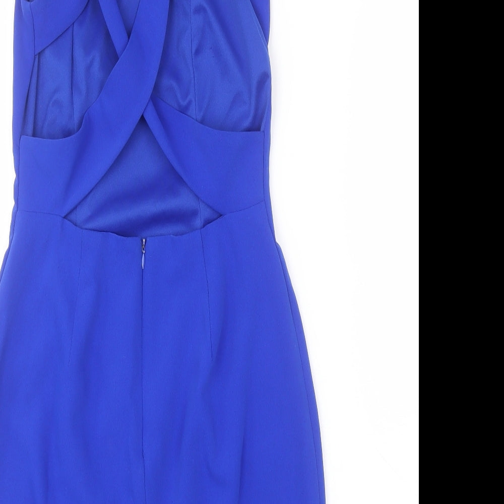 Preworn Womens Blue Pencil Dress Size S