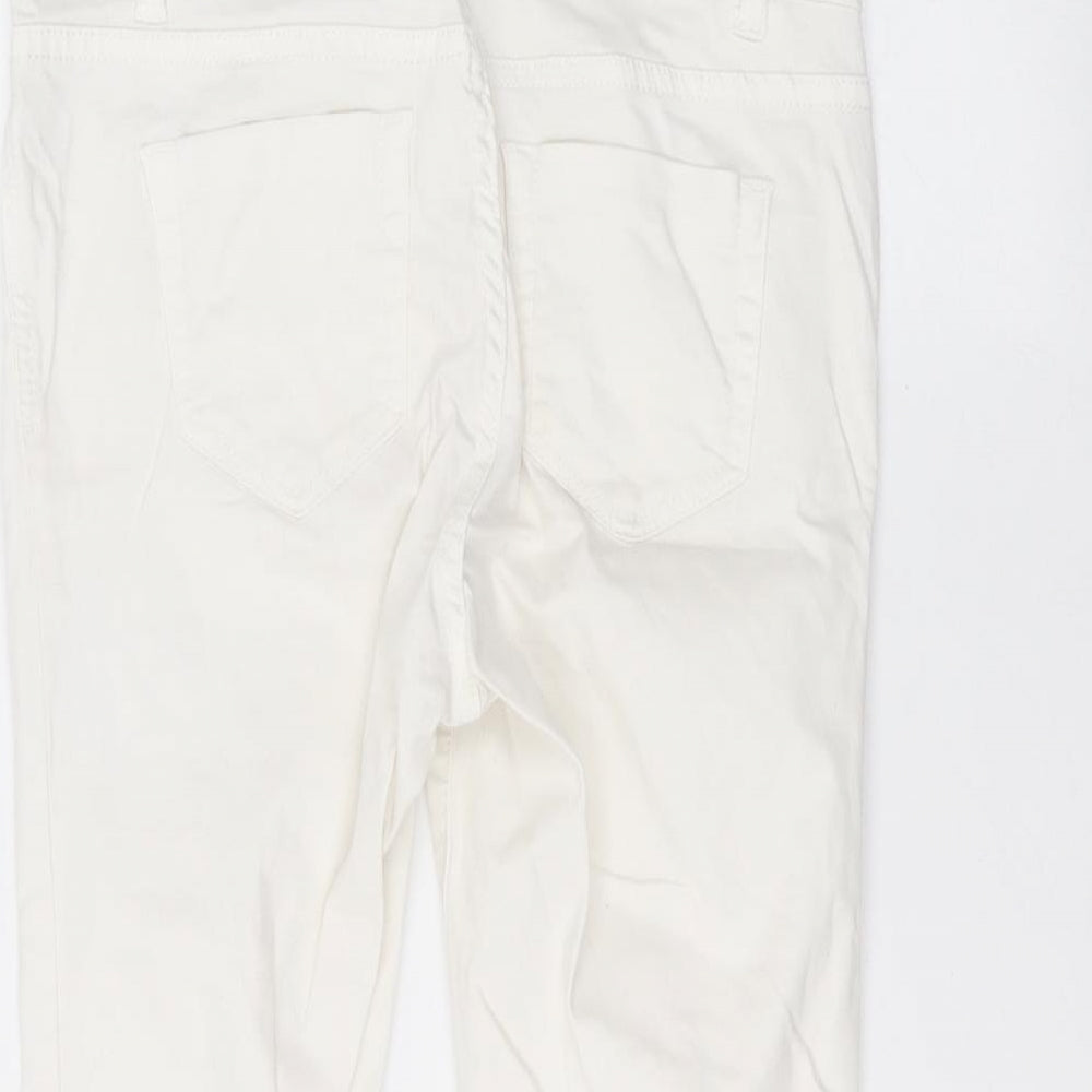 Debinhams Womens White Cotton Skinny Jeans Size 8 L23 in Regular