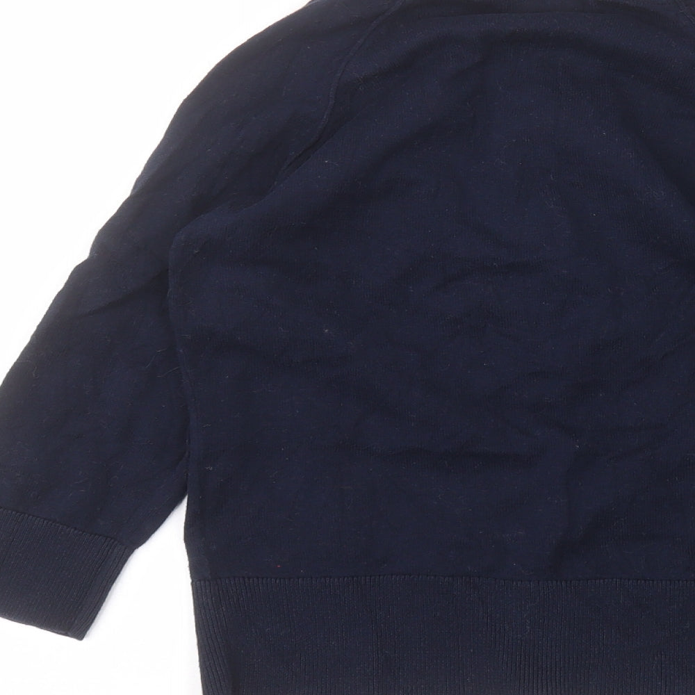 Debinhams Womens Blue Round Neck Cotton Cardigan Jumper Size 10