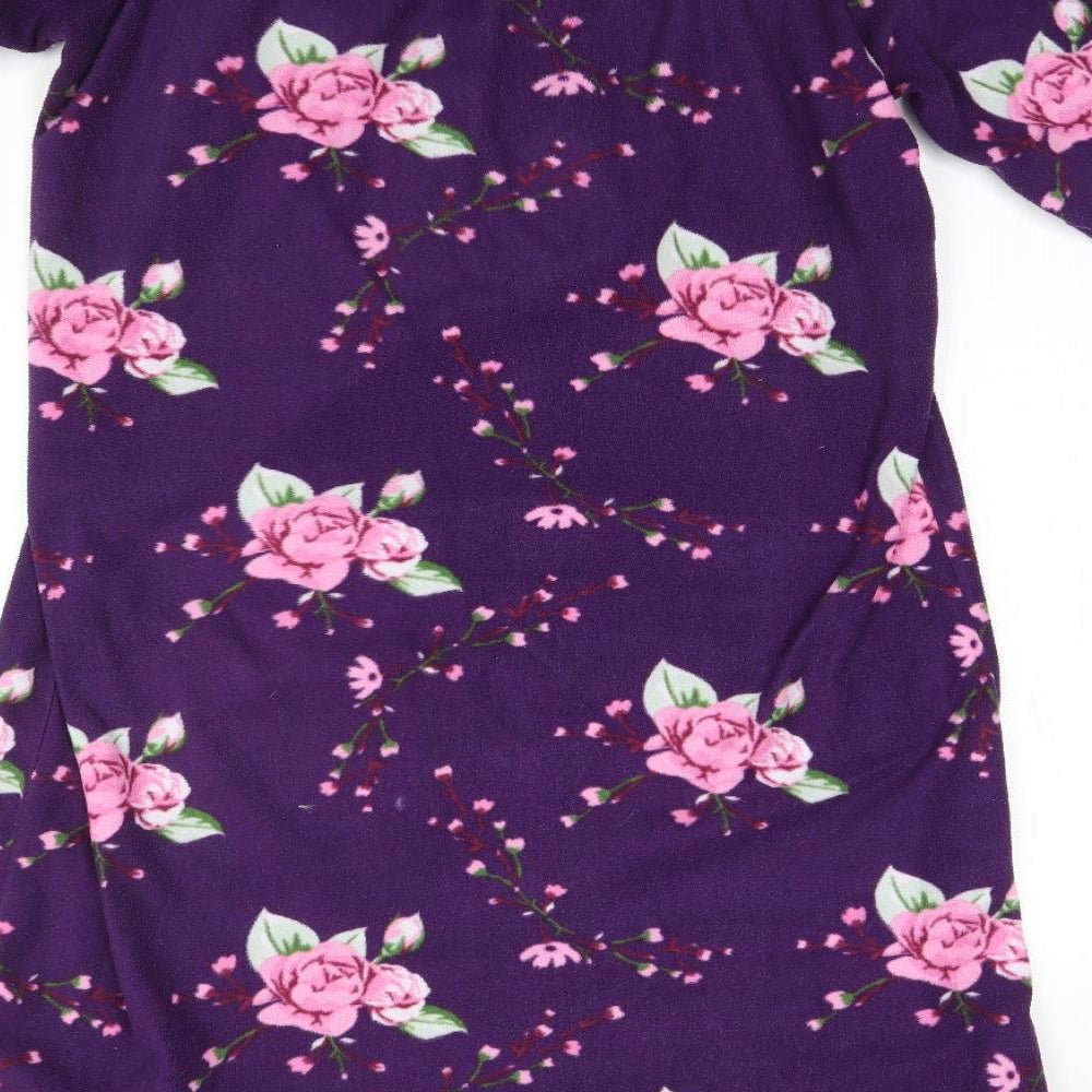 Arista Womens Blue Floral Top Dress Size 14