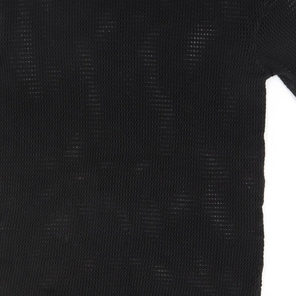 Bershka Womens Black Basic T-Shirt Size M Round Neck