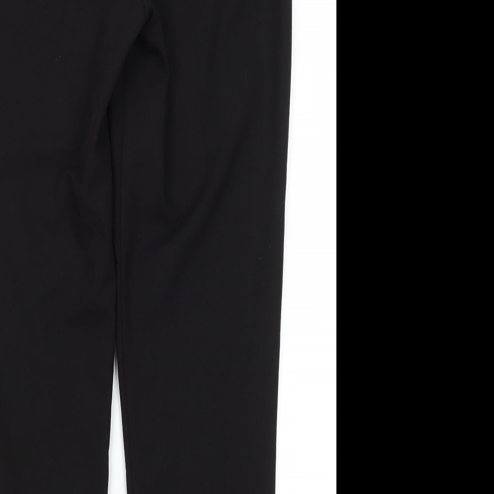 Preworn Womens Black Polyester Dress Pants Trousers Size 10 L25.5 in Regular