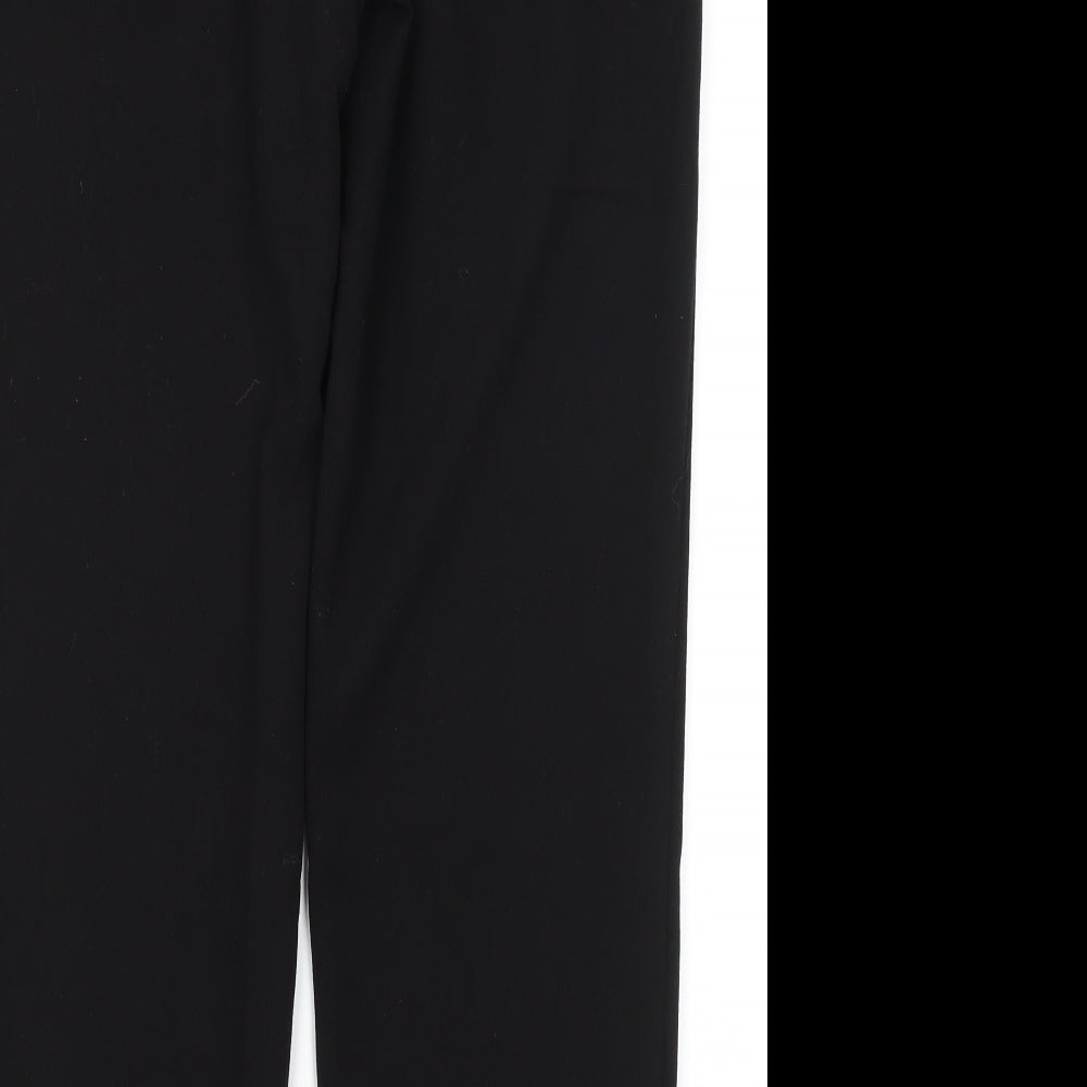 M&S Womens Black Polyester Dress Pants Trousers Size 12 L28.5 in Regular