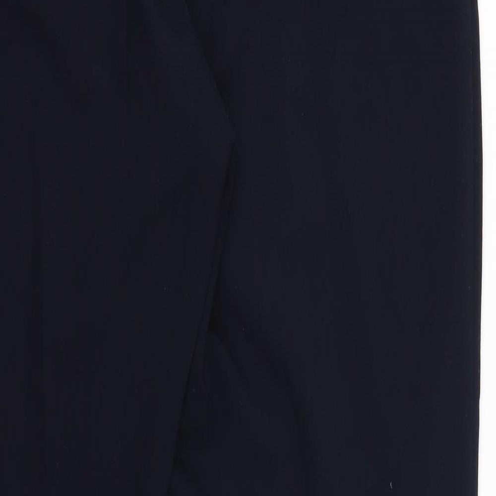 M&S Womens Blue Polyester Dress Pants Trousers Size 12 L31 in Regular