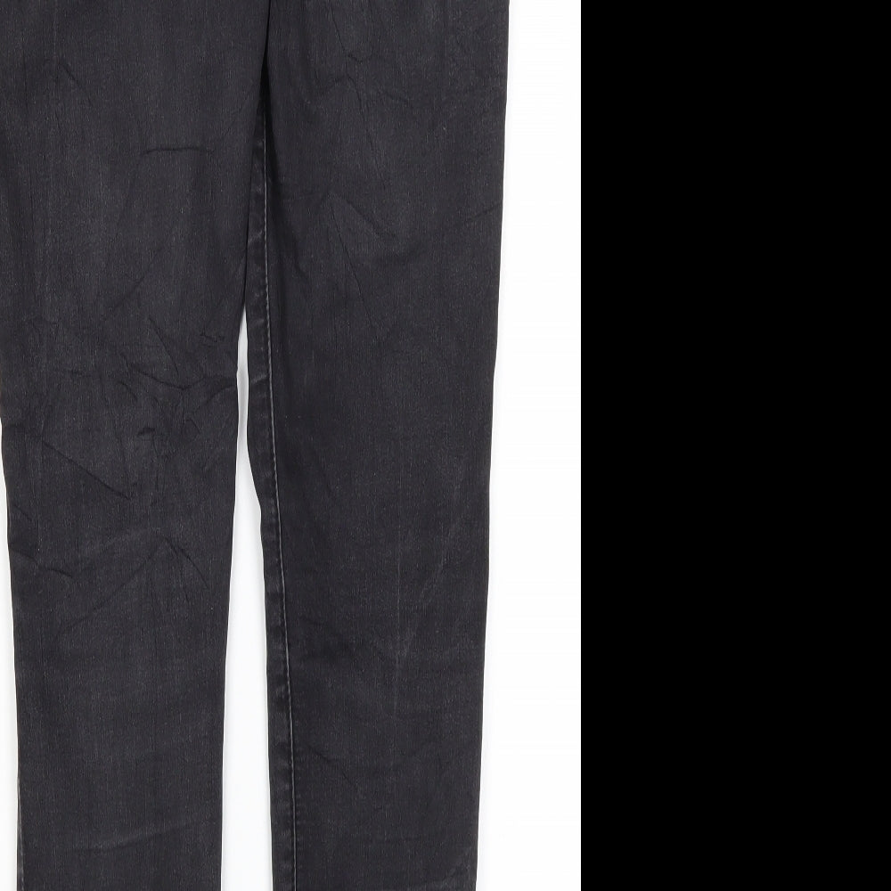 Matalan Womens Grey Cotton Skinny Jeans Size 12 L28 in Regular