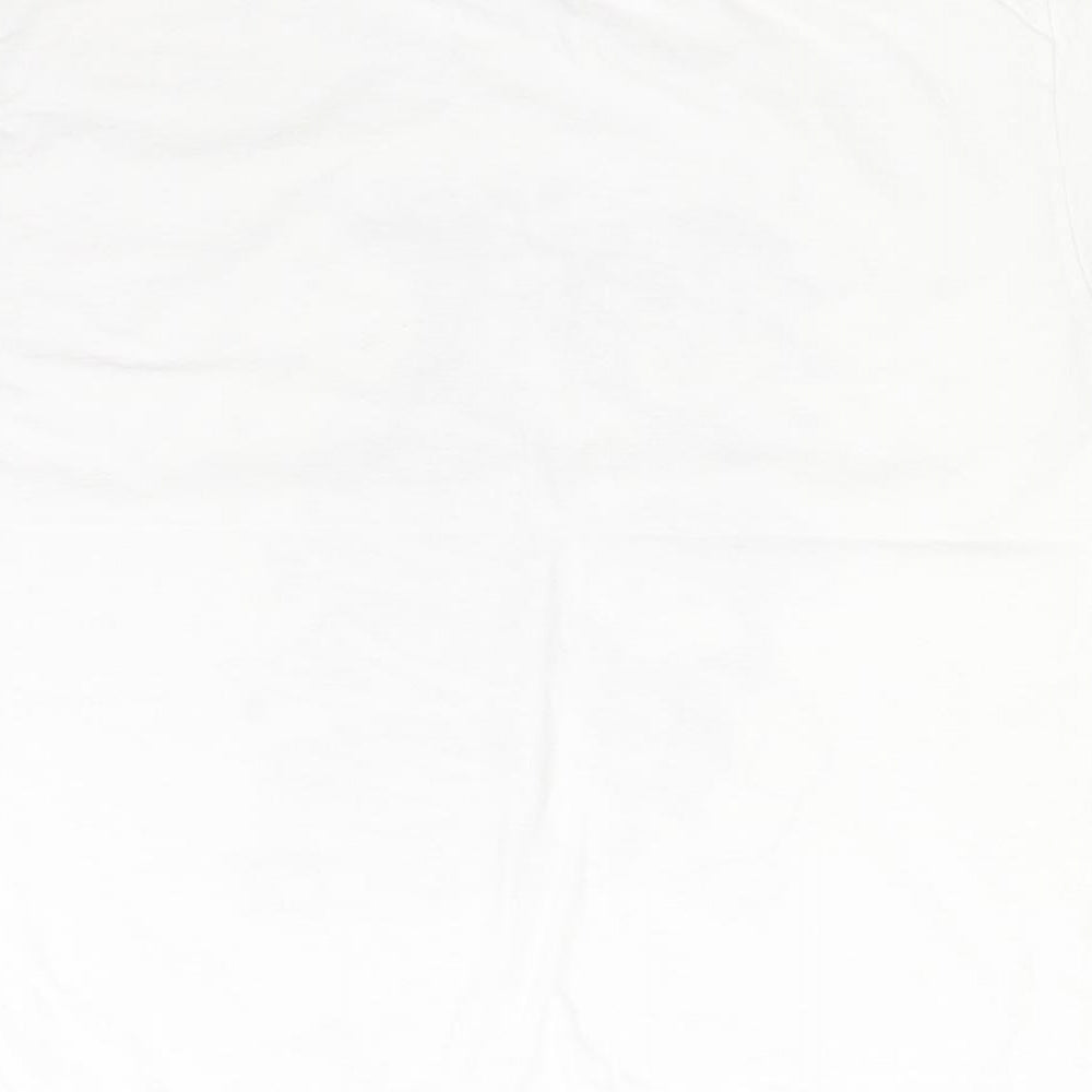 Fruit of the Loom Girls White Cotton Basic T-Shirt Size 7-8 Years Round Neck - CHRISTMAS