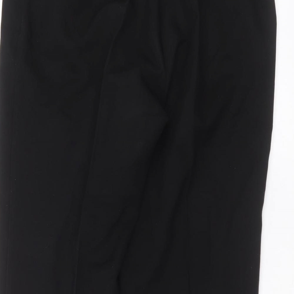 Preworn Womens Black Polyester Trousers Size 18 L25 in Regular