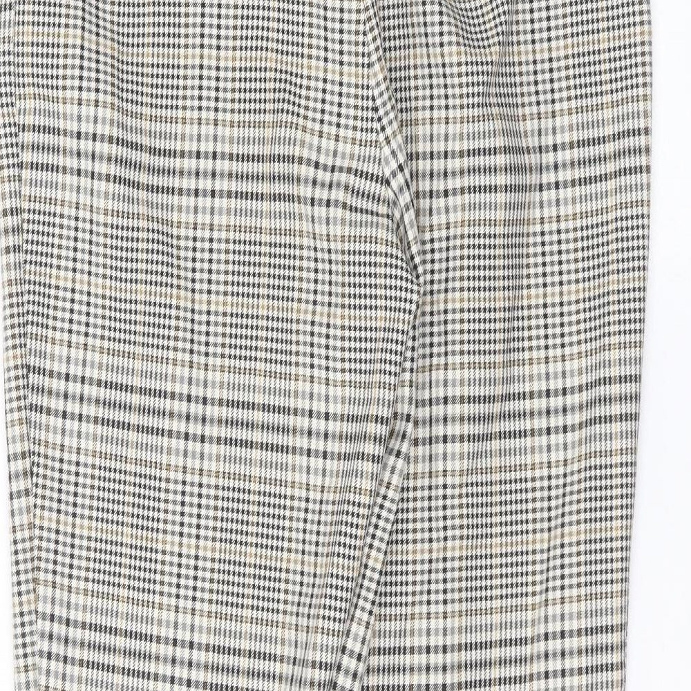 Dorothy Perkins Womens White Polyester Trousers Size 10 L27 in Regular