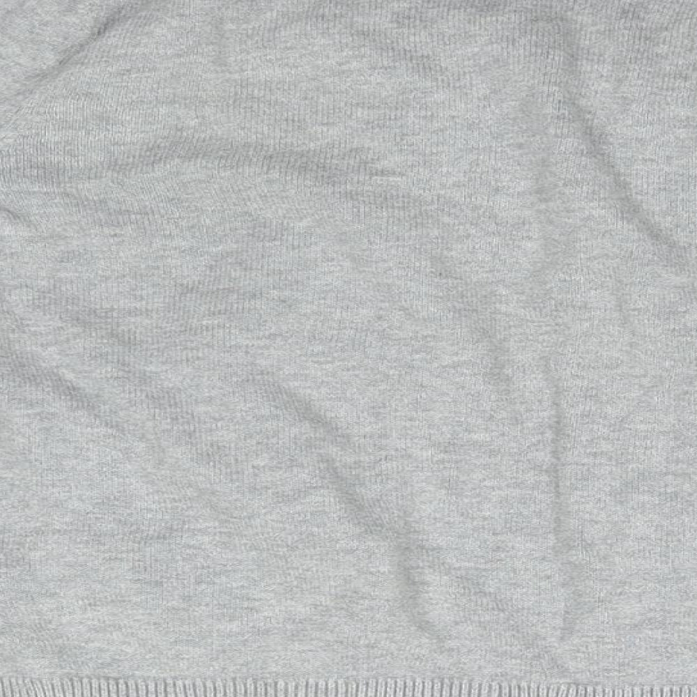 Warehouse Womens Grey Round Neck Cotton Cardigan Jumper Size 8