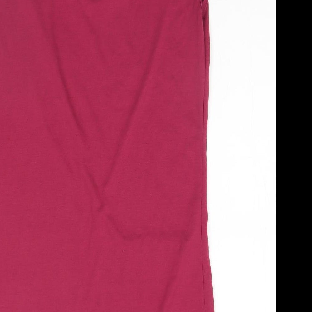 Preworn Womens Pink Polyester Pencil Dress Size S Round Neck