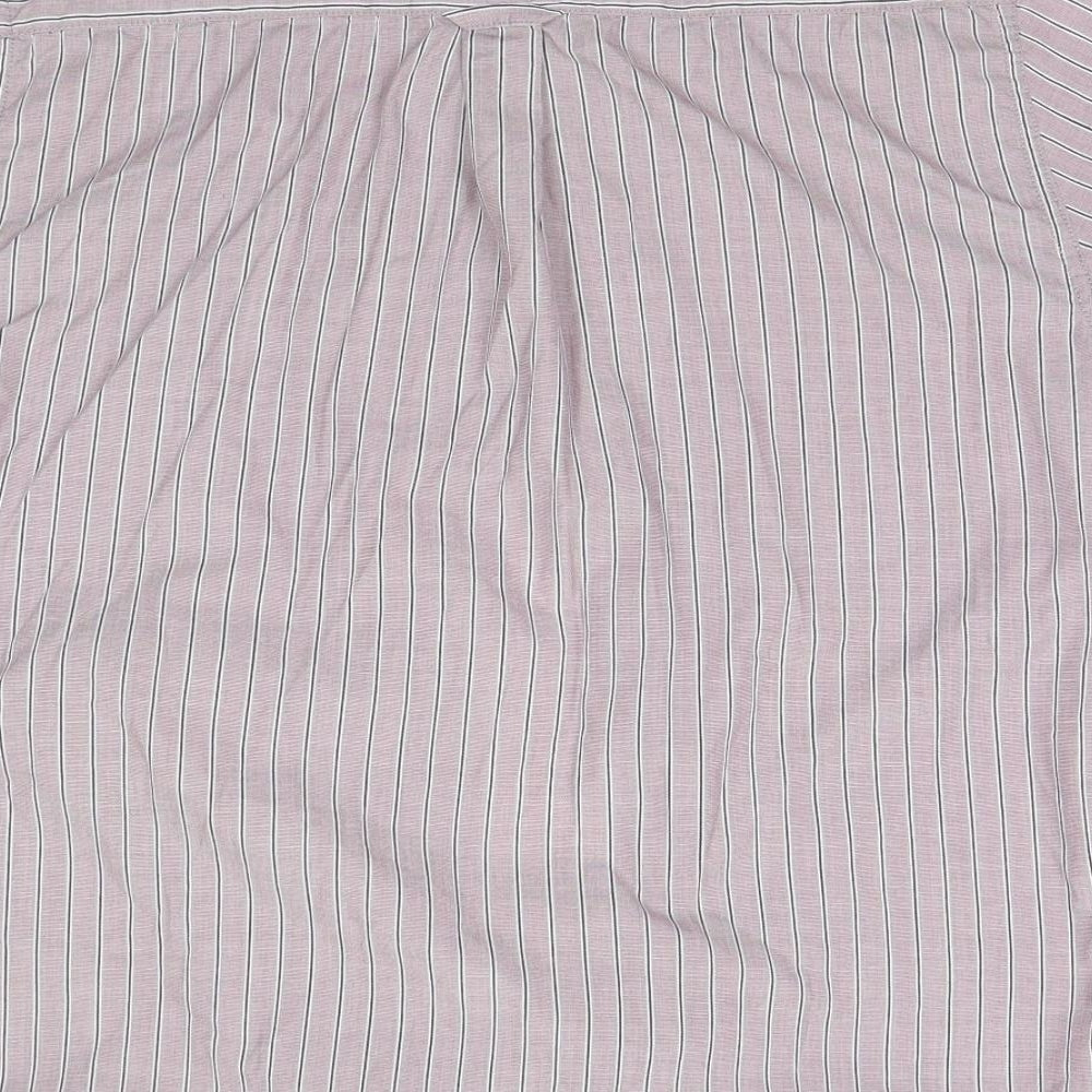 Maine Mens Blue Striped Cotton Button-Up Size M Collared