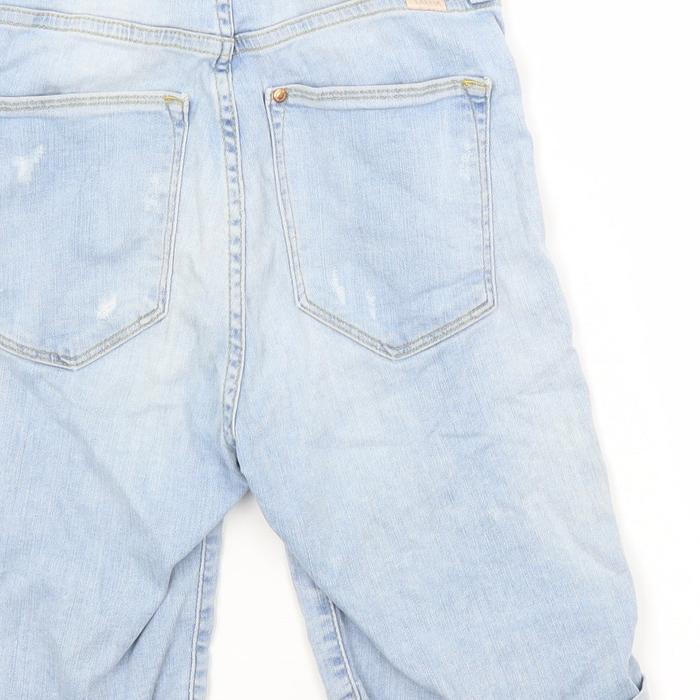Preworn Womens Blue Cotton Cut-Off Shorts Size 6 L9 in Regular