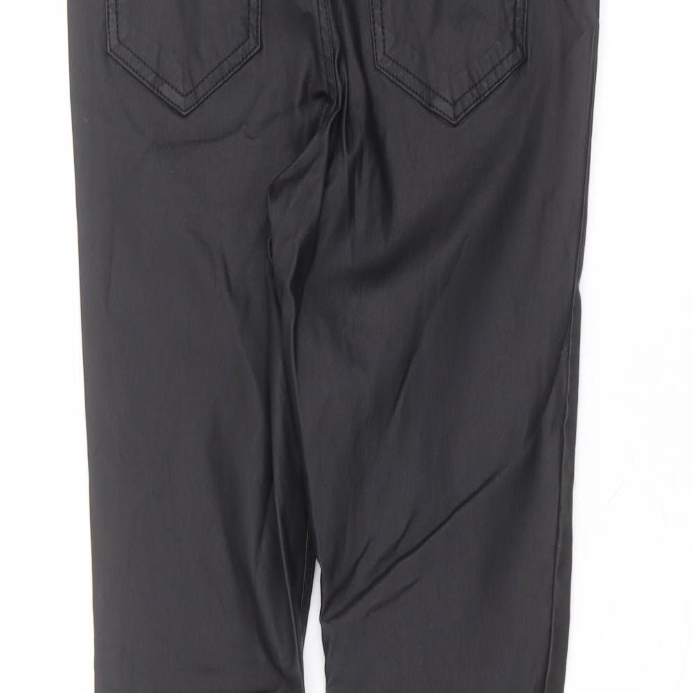 F&F Womens Black Viscose Trousers Size 12 L28 in Regular