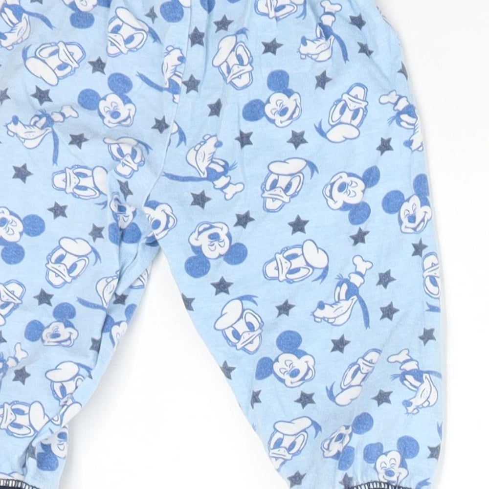 Disney Boys Blue Solid Cotton Pyjama Pants Size 6-9 Months - DISNEY