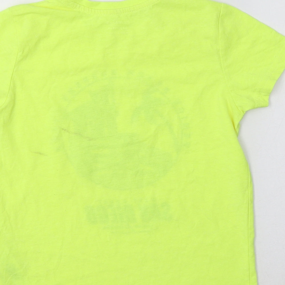 Primark Girls Yellow Polyester Basic T-Shirt Size 7-8 Years Crew Neck - San Diego