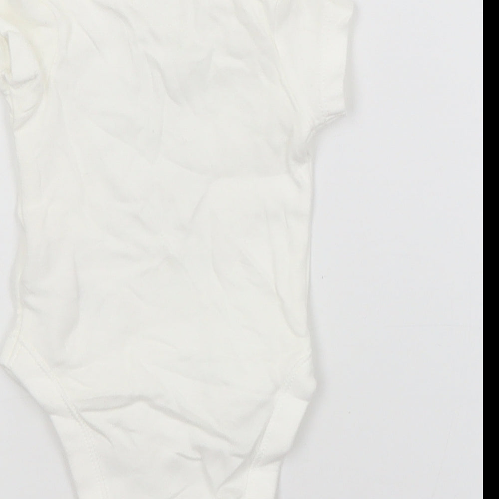 George Baby White Cotton Babygrow One-Piece Size 0-3 Months