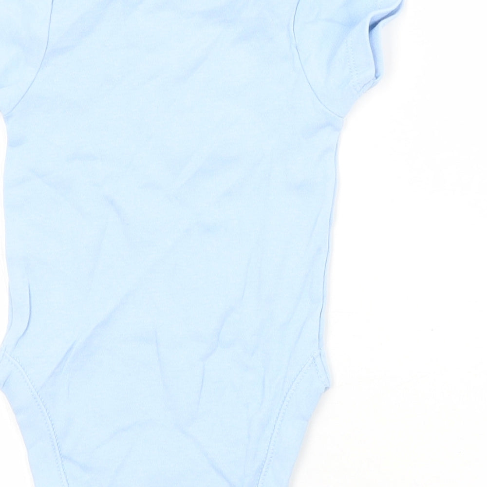 George Baby Blue Cotton Babygrow One-Piece Size 0-3 Months - LADYBUG