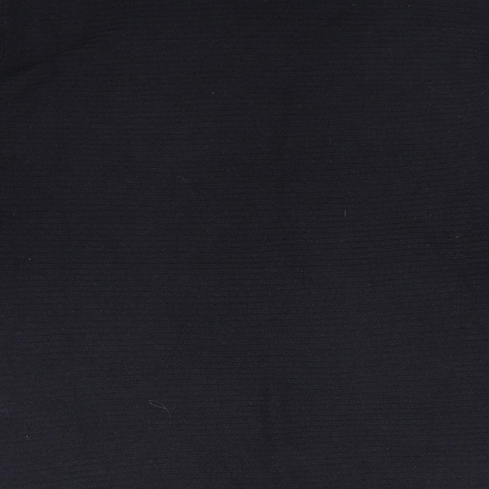 VERO MODA Womens Blue Striped Acrylic Basic T-Shirt Size M Mock Neck