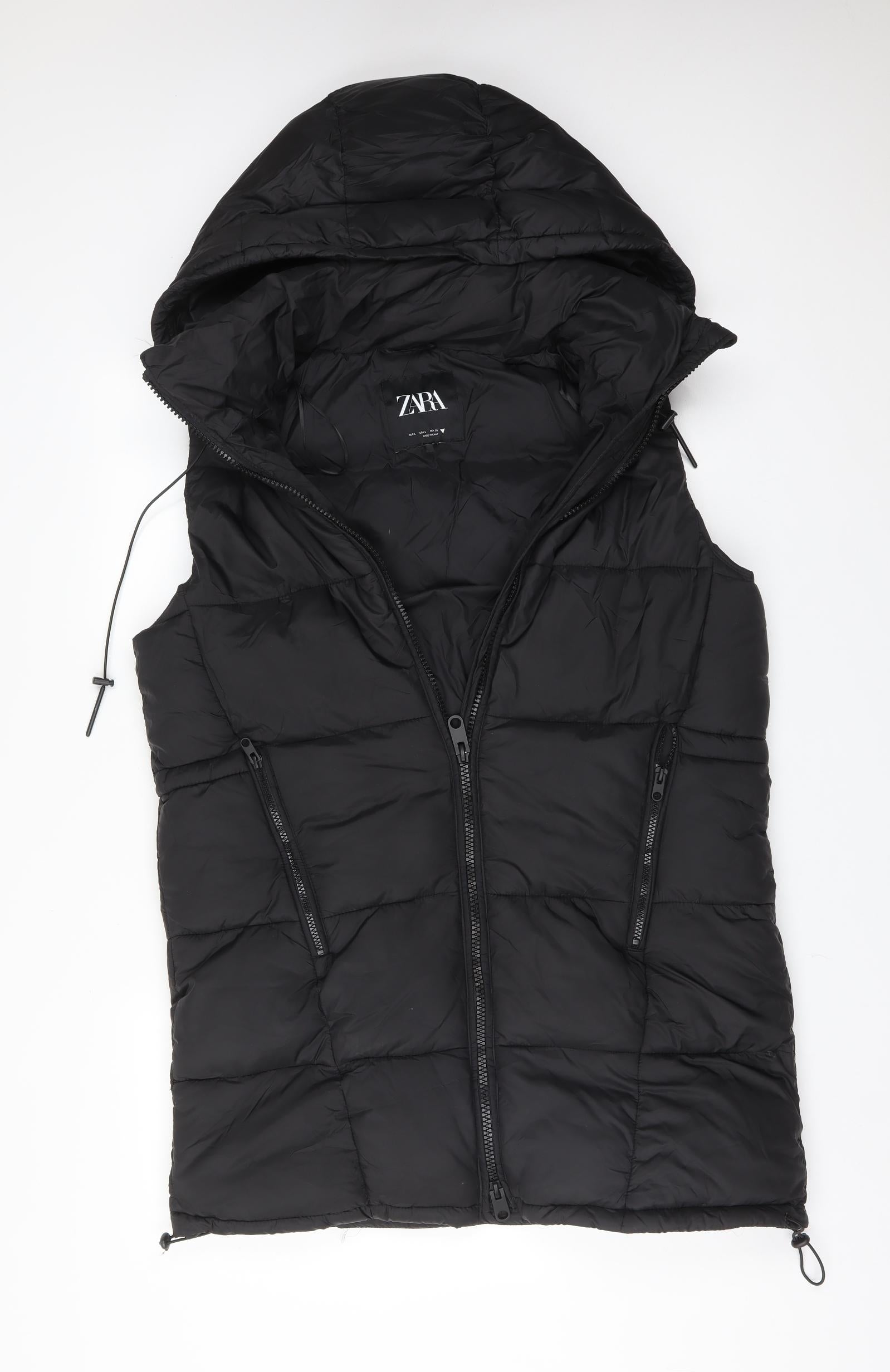 Zara Puffer Vest Zara Body Warmer Women's LONG PUFFER GILET