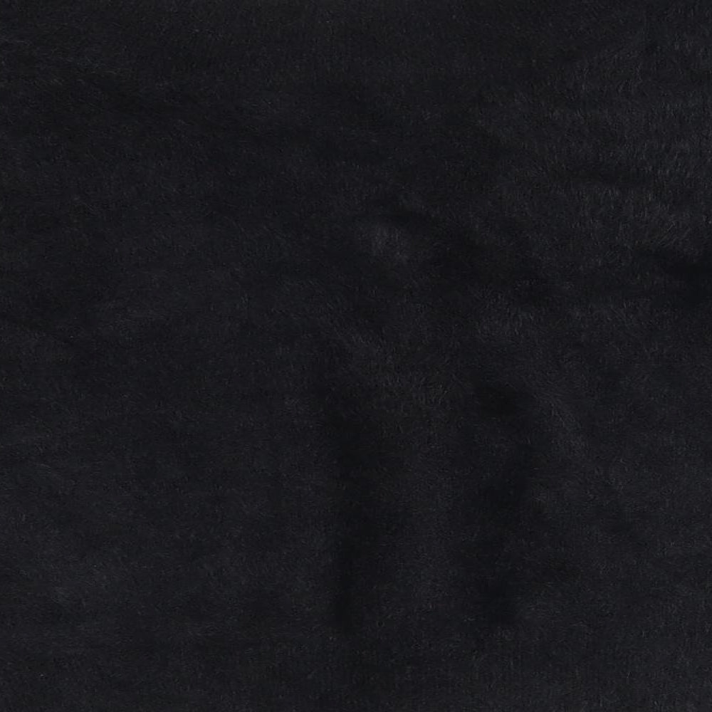 New Look Womens Black Acrylic Basic T-Shirt Size S Round Neck