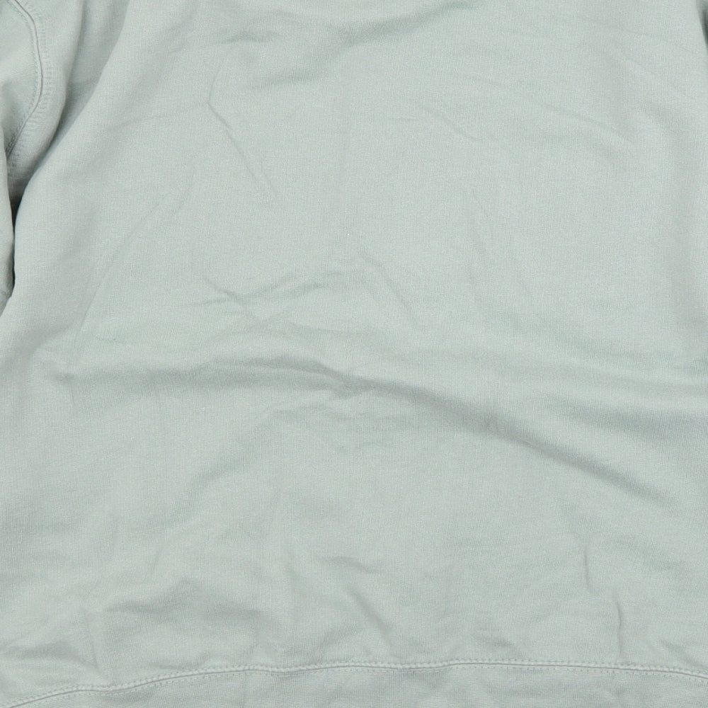 Preworn Womens Green Cotton Pullover Sweatshirt