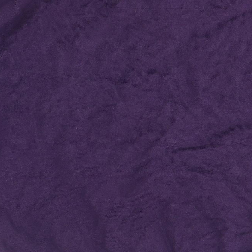M&S Mens Purple Collared Acrylic Pullover Jumper Size L