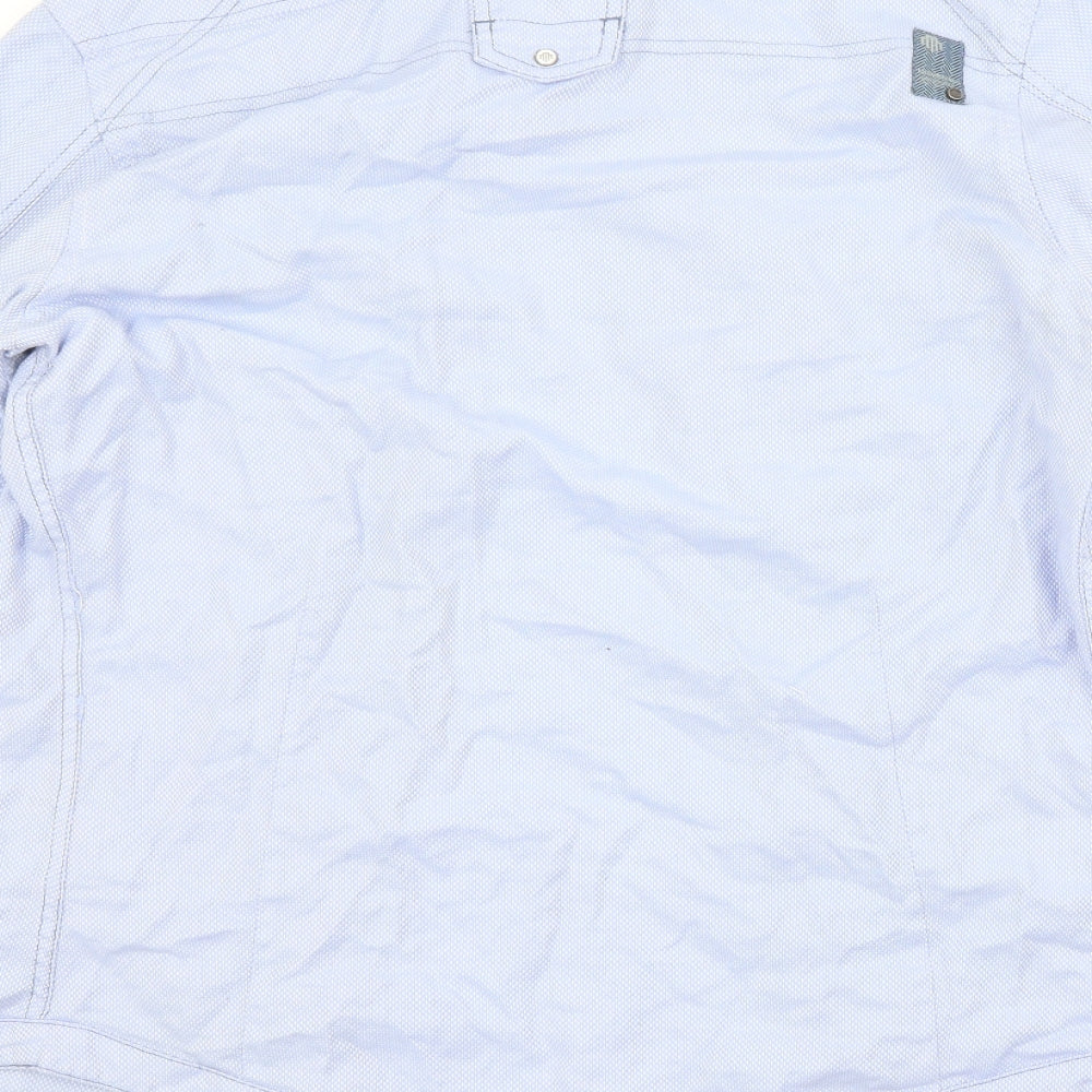 Mish Mash Mens Black Cotton Button-Up Size M Collared