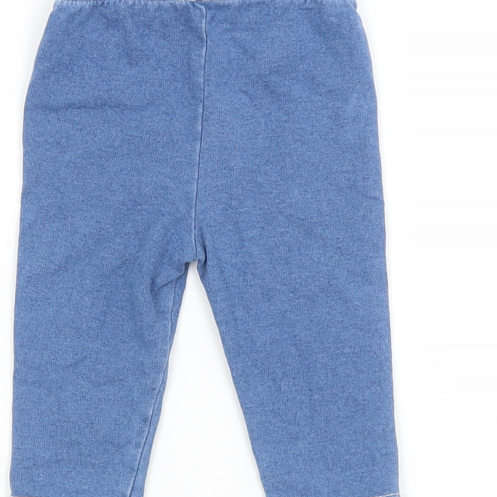 Preworn Baby Blue Cotton Jogger Jeans Size 6-9 Months