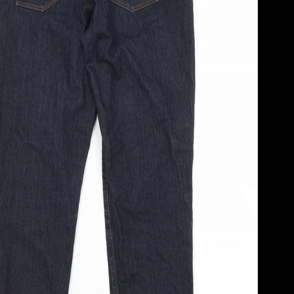 YES Womens Blue Cotton Skinny Jeans Size 14 L26 in Regular