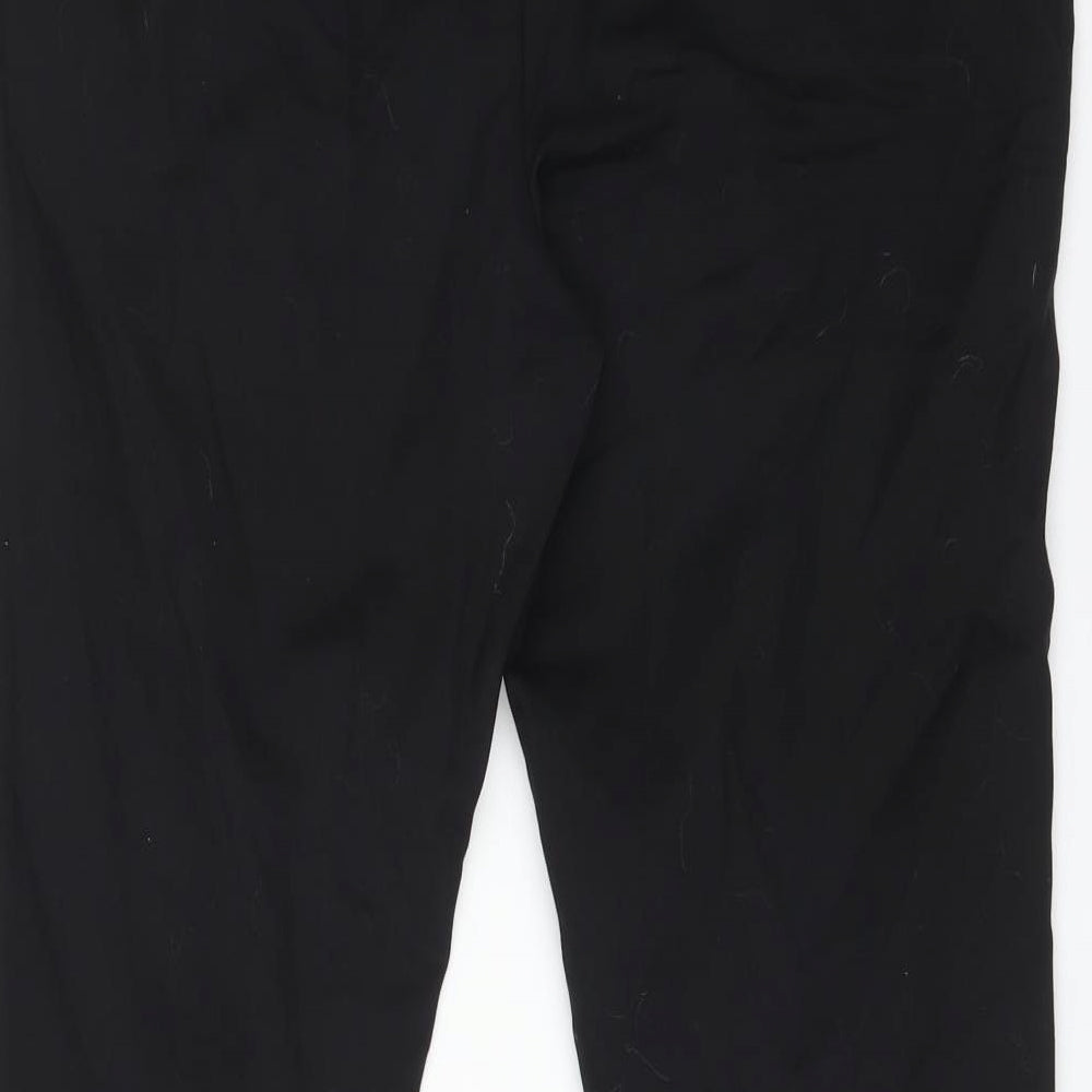 Very Womens Black Cotton Dress Pants Trousers Size 12 L26 in Regular