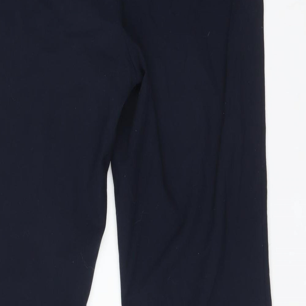 M&S Womens Blue Polyester Dress Pants Trousers Size 10 L28 in Regular