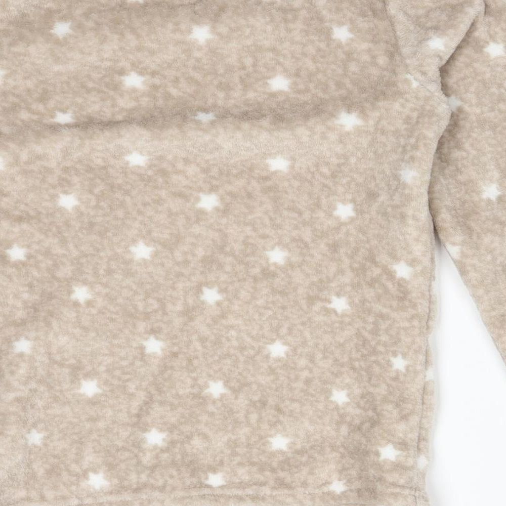 F&F Girls Brown Polka Dot Polyester Pyjama Top Size 8-9 Years - BEAR, STARS