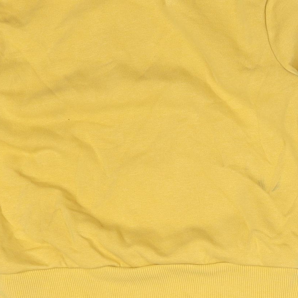 George Baby Yellow Cotton Basic T-Shirt Size 18-24 Months Crew Neck - TIGER