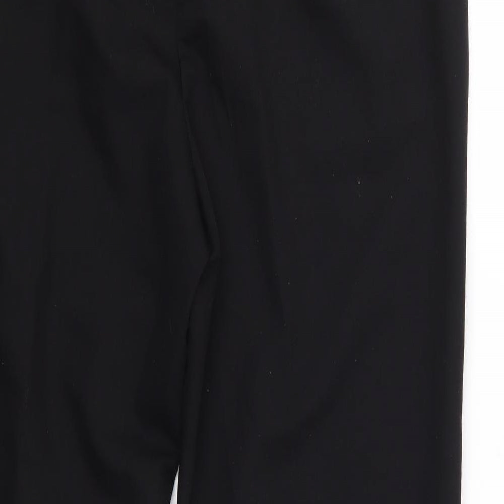 Nutmeg Womens Black Polyester Dress Pants Trousers Size 14 L28 in Regular