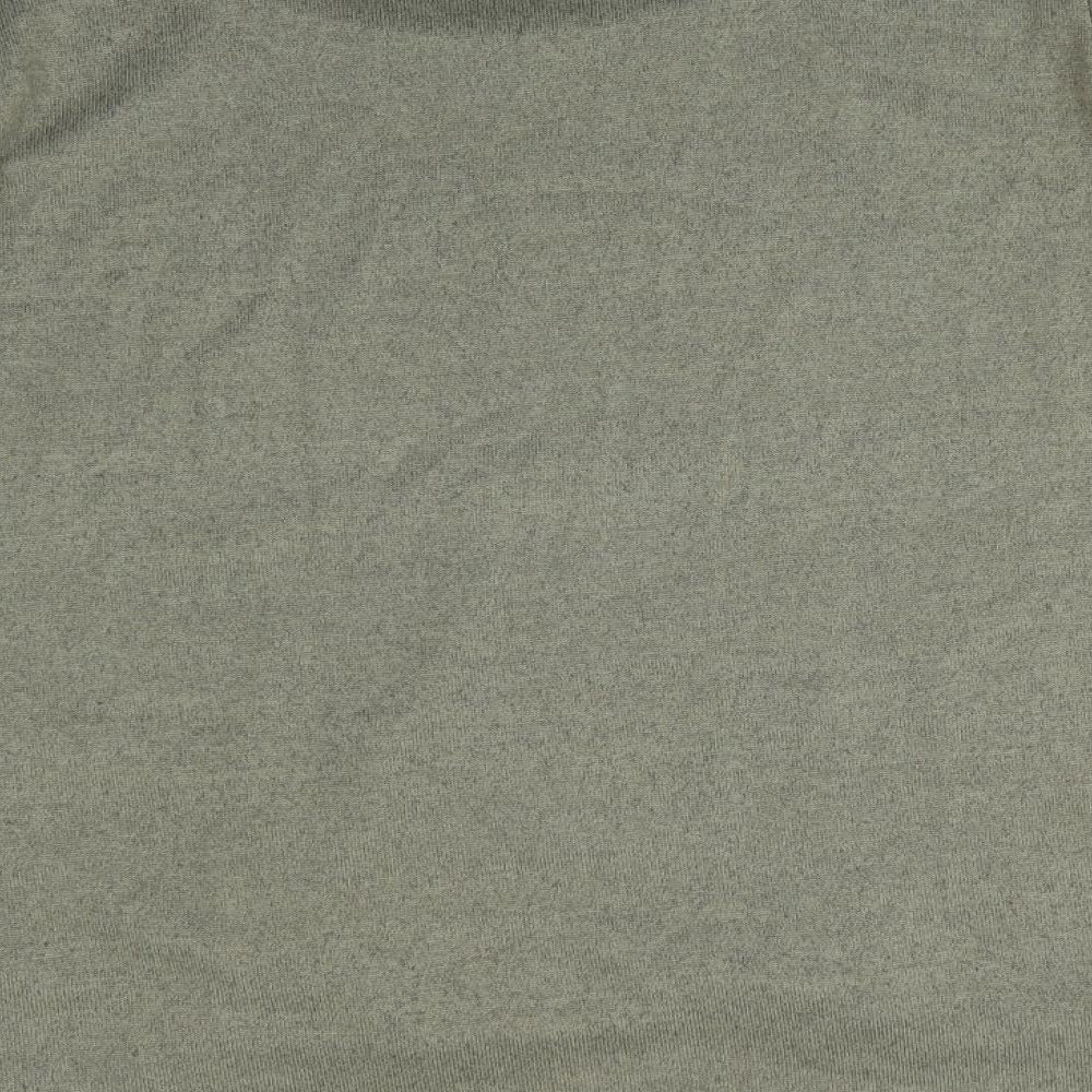 New Look Womens Green Boat Neck Polyester Pullover Jumper Size 14 - Turn Up Sleeves Olive Green