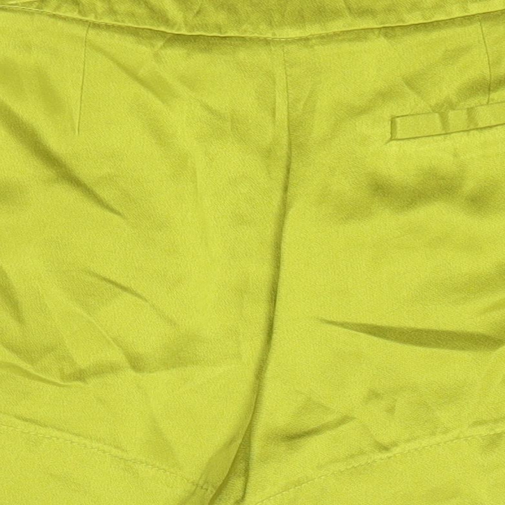 Topshop Womens Green Viscose Boyfriend Shorts Size 10 Regular