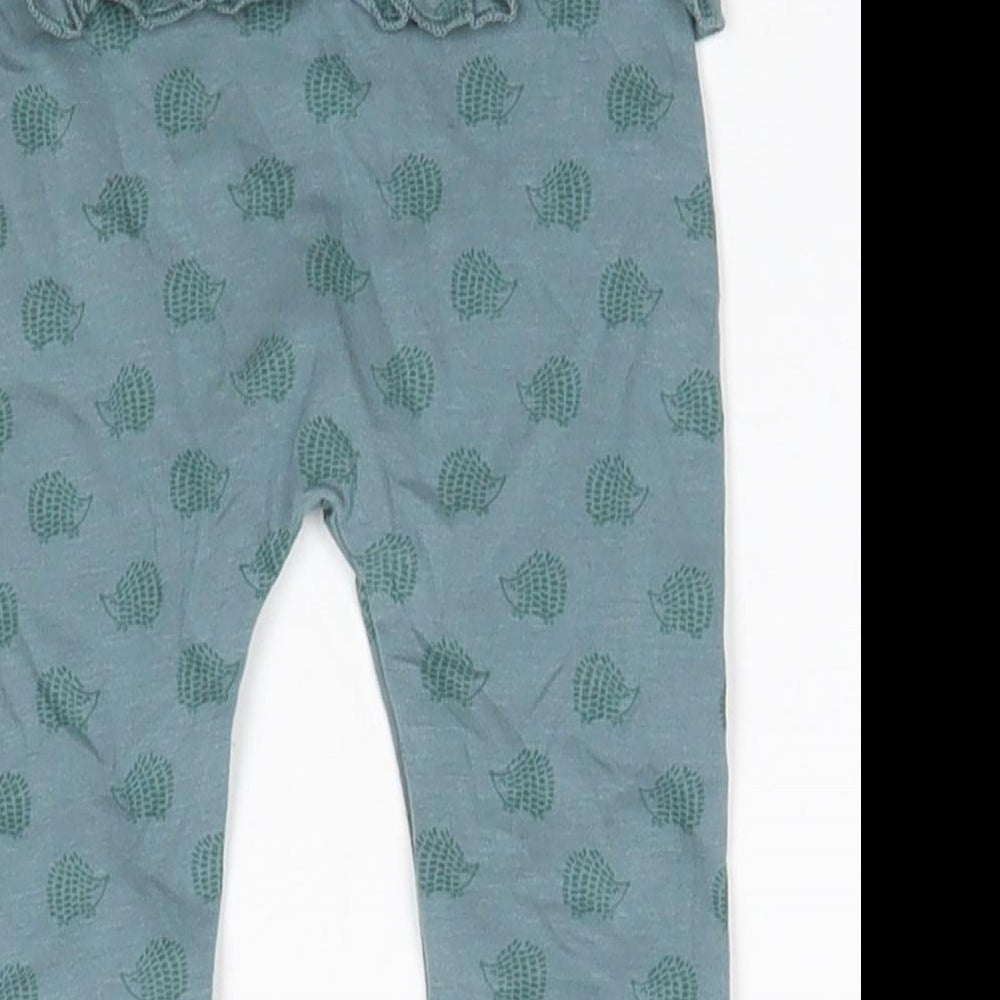 George Baby Green Cotton Jogger Leggings Size 3-6 Months