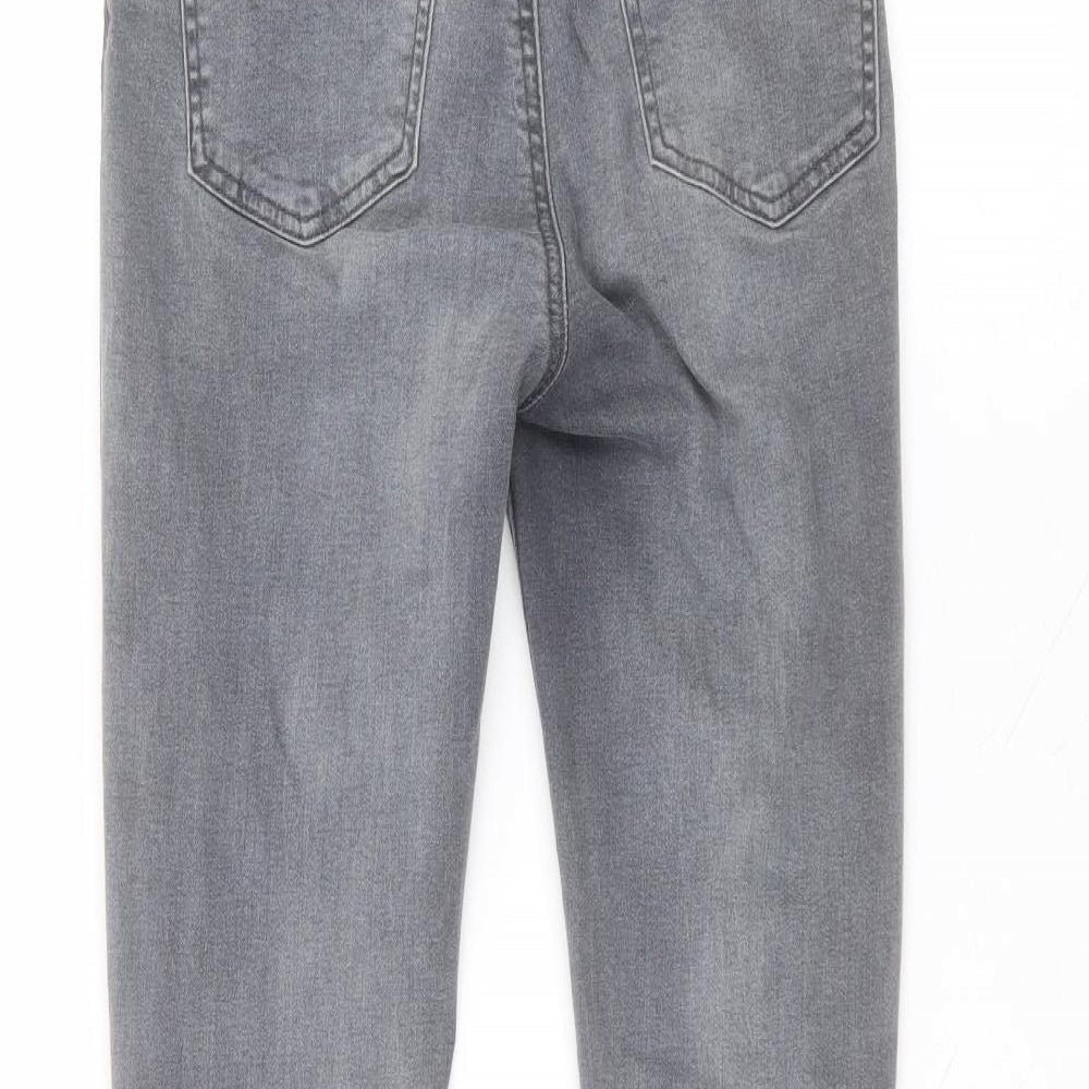 New Look Womens Grey Cotton Skinny Jeans Size 8 L29 in Regular
