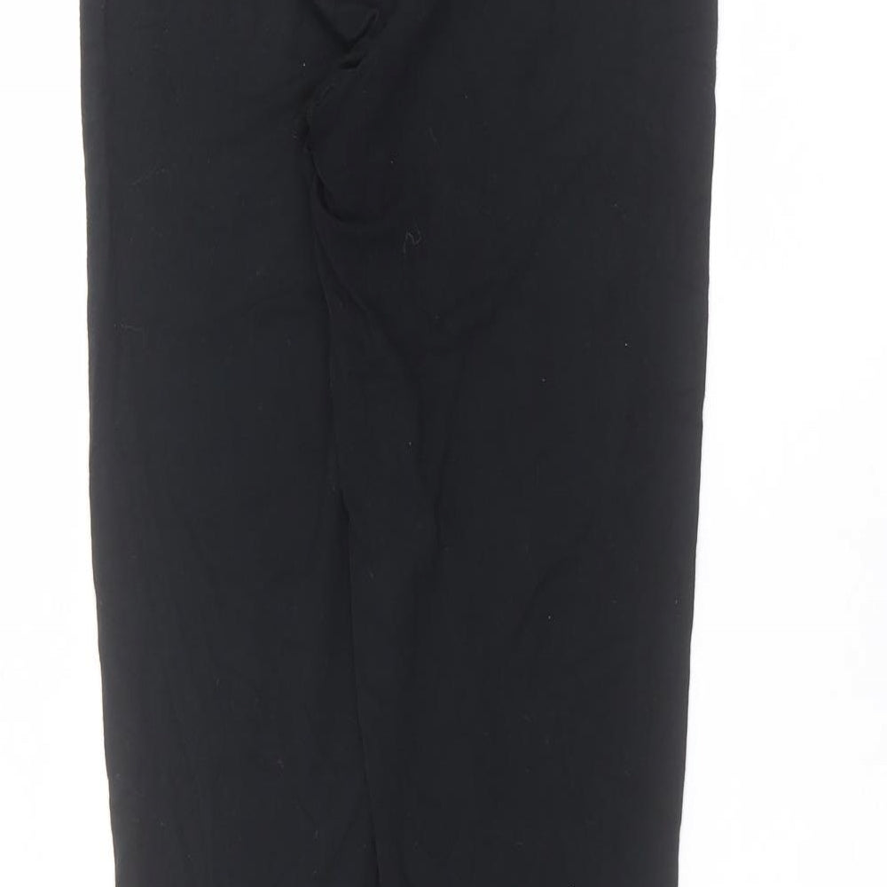 Topshop Womens Black Viscose Trousers Size 10 L23 in Regular