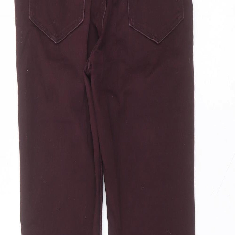 H&M Womens Red Cotton Skinny Jeans Size 6 L30 in Regular