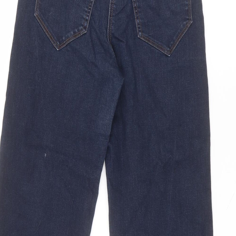 Simply Be Womens Blue Cotton Straight Jeans Size 10 L25 in Regular