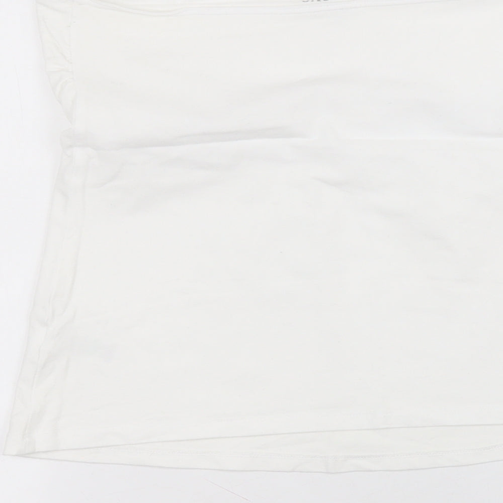 Matalan Womens White Cotton Basic Blouse Size 14 Off the Shoulder