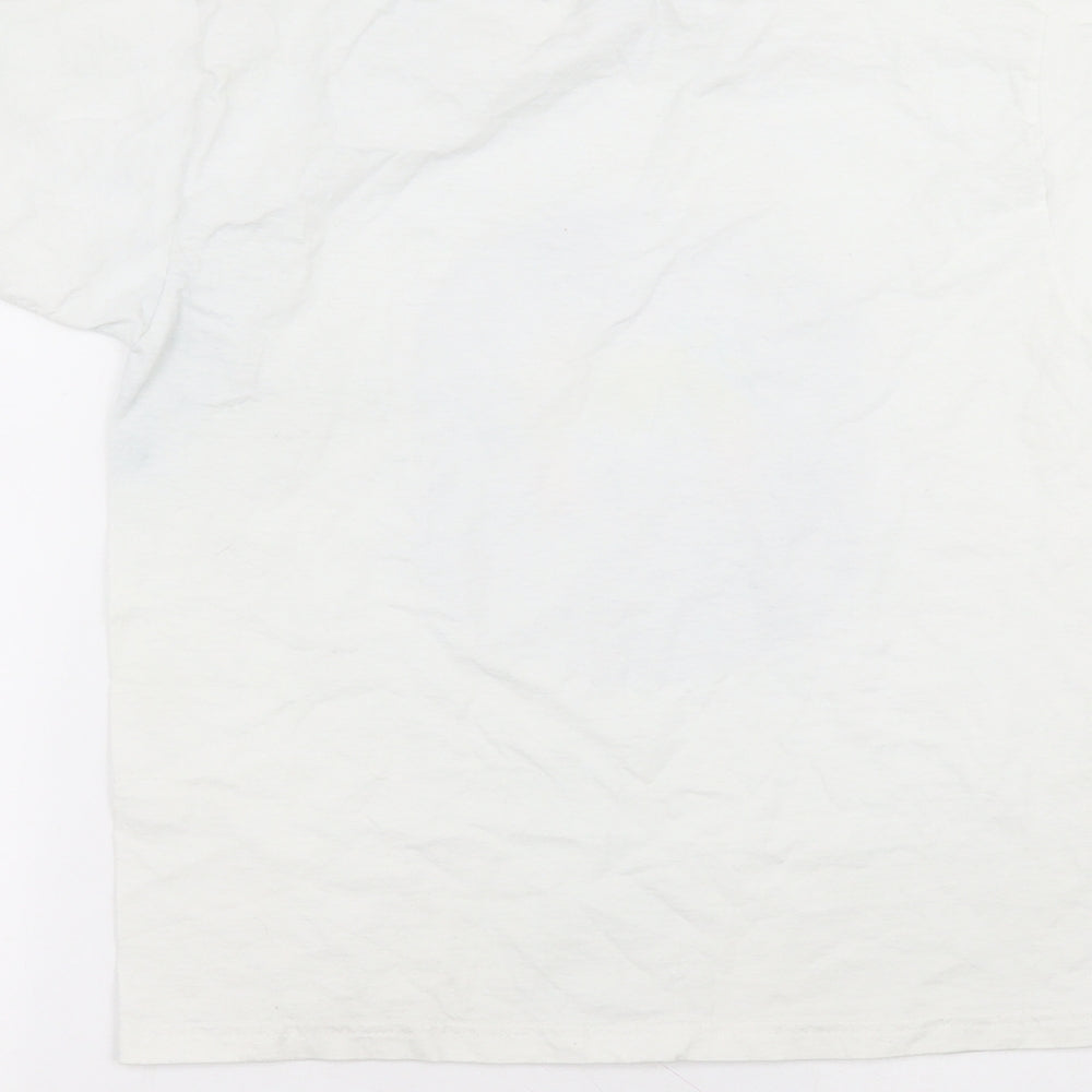Fruit of the Loom Girls White Cotton Basic T-Shirt Size 10-11 Years Round Neck