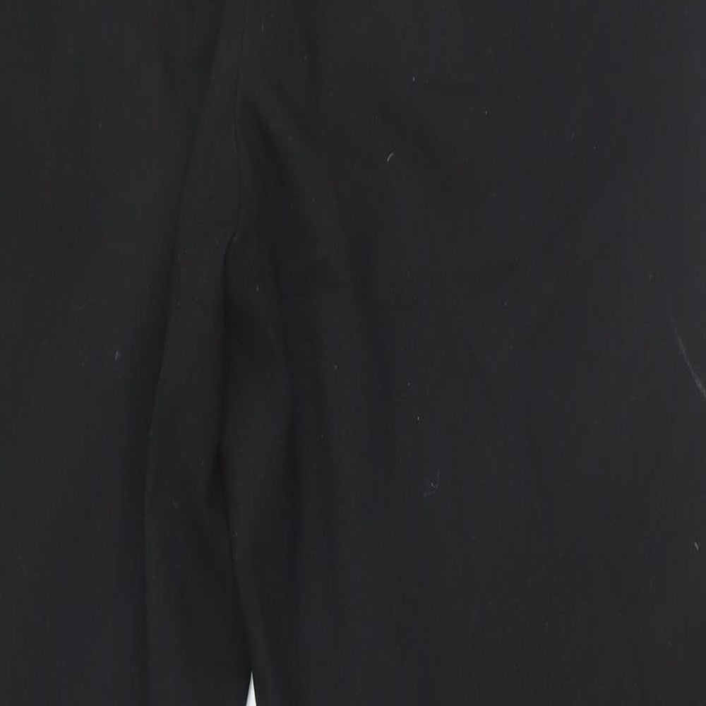 NEXT Womens Black Polyester Trousers Size 10 L23 in Regular Zip