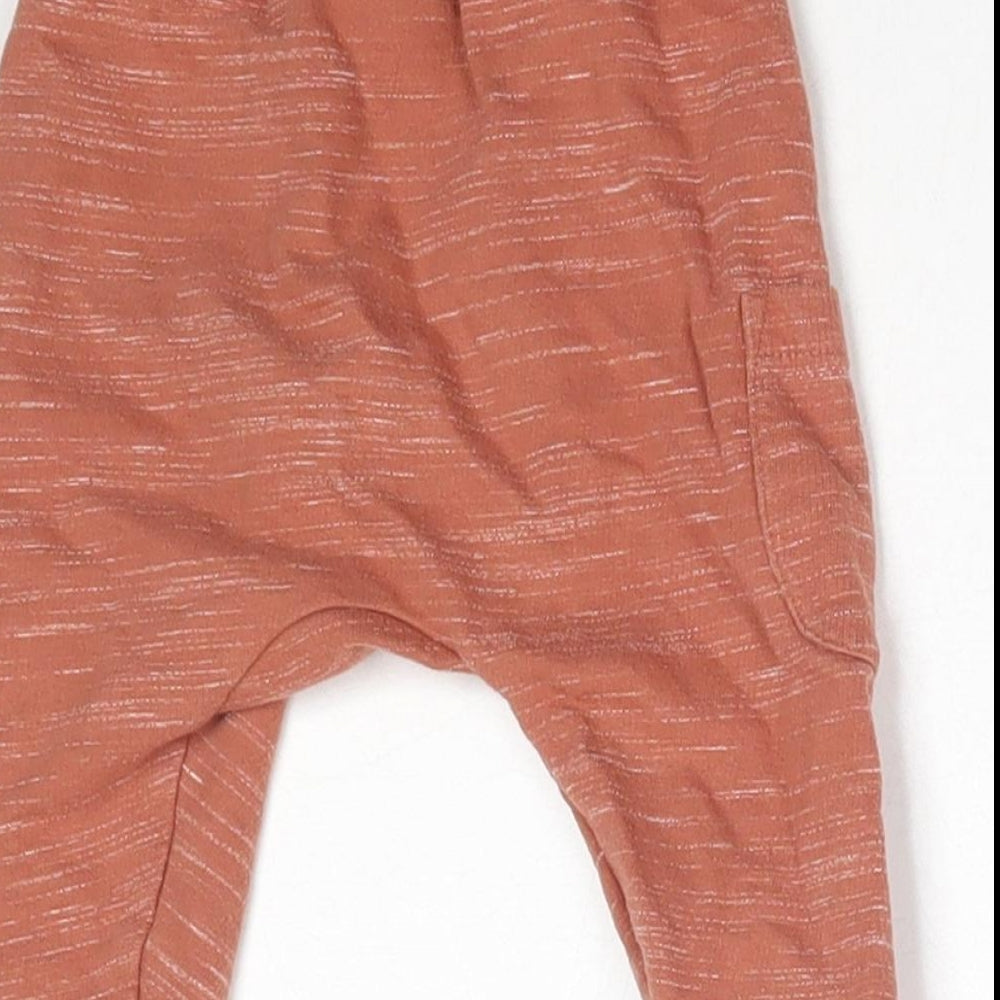 Nutmeg Baby Orange Cotton Jogger Trousers Size 3-6 Months