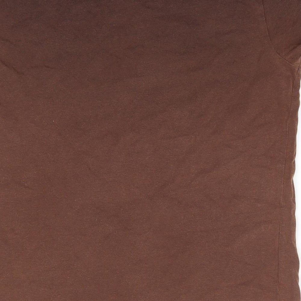 The Pyjama Factory Boys Brown 100% Cotton Basic T-Shirt Size 11-12 Years Round Neck