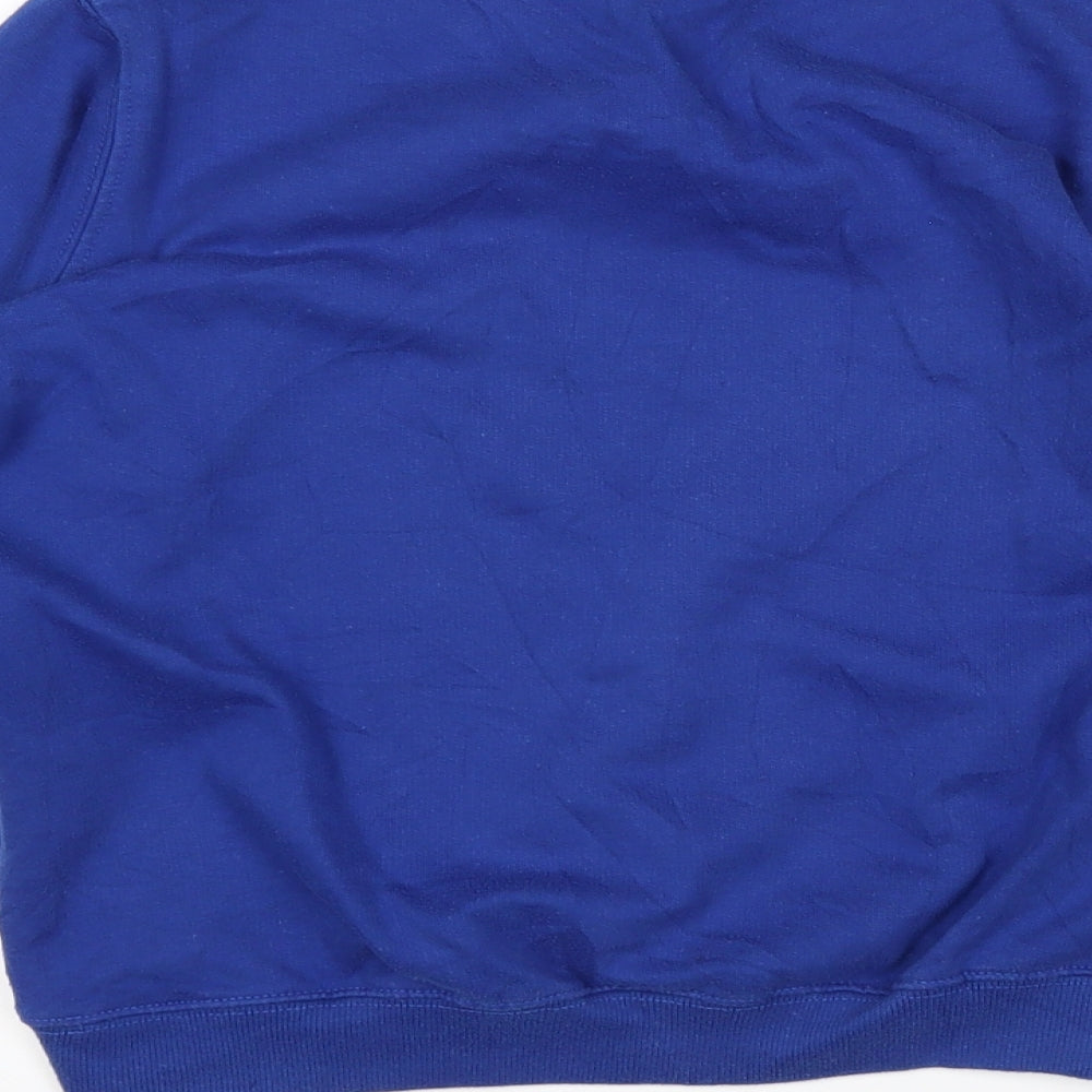 GW Classy Girls Blue Cotton Pullover Sweatshirt Size 9-10 Years