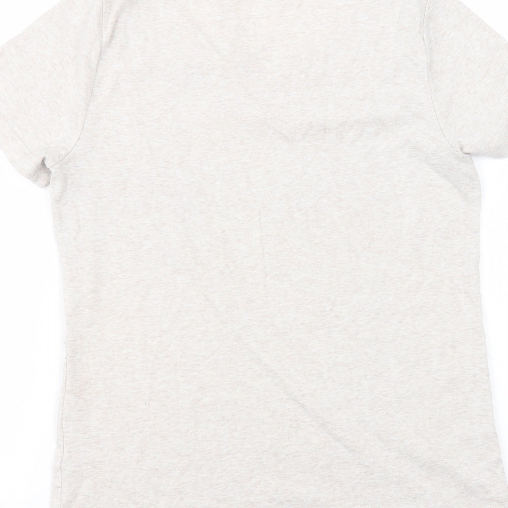 Bonmarché Womens White Polyester Basic T-Shirt Size S Round Neck