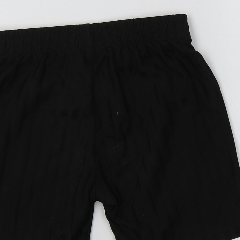 F&F Boys Black Striped Polyester Sweat Shorts Size 5-6 Years Regular