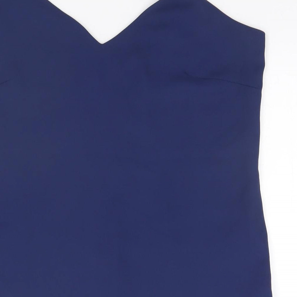 Marks and Spencer Womens Blue Polyester Basic Tank Size 12 Halter